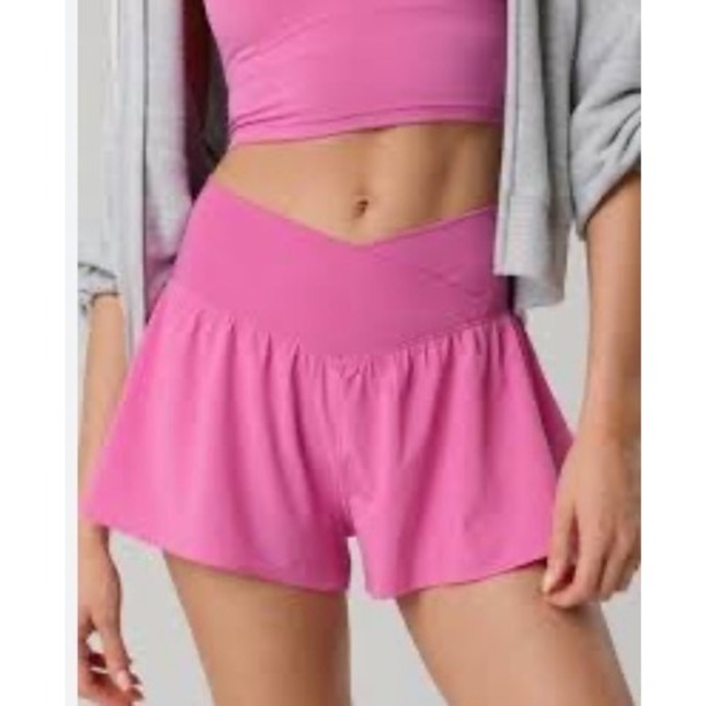 NWT Gottex 1.5" Pink Flowy Woven Short Women‎ XL Cambodia Polyester/Spandex